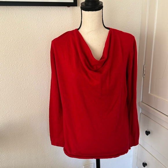 Classiques Entier 100% Red Cashmere long sleeve sweater - Picture 1 of 7